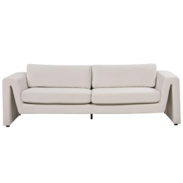 Beliani-MAUNU-Driezitsbank-Lichtbeige-Fluweel