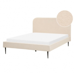 Beliani-FLAYAT-Tweepersoonsbed-Lichtbeige-140x200cm-Boucl
