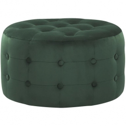 Beliani-TAMPA-Poef-Donkergroen-55cm-Fluweel