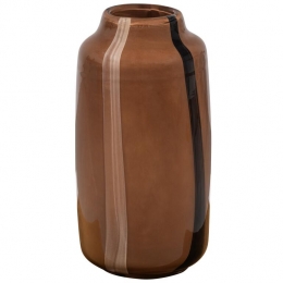 WOOODSelenaVaasMetStreep-Glas-Bruin-35x18x18