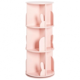 Beliani-CANEY-Boekenkastdraaibaar-Pastelroze-MDF
