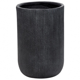 Beliani-EANTIO-Bloempot-37x37x56cm-Zwart-Kleivezels