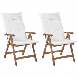 Beliani-AMANTEA-Tuinstoelsetvan2-DonkerbruinOff-white-Acaciahout