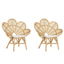 Beliani-FLORENTINE-Fauteuil-Setvan2-Natuurlijk-Rotan