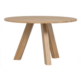 WOOODRhondaEettafel-130cm-Naturel