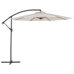 Beliani-RAVENNA-Zweefparasol-Lichtbeige-Polyester
