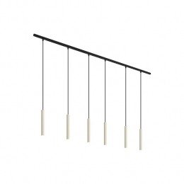 QAZQAModernrailsysteemmet6hanglampenbeigemetzwart1-fase-