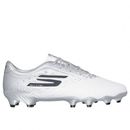 SkechersRazor15AcademyGrasVoetbalschoenenFGWitZilverZwart