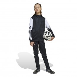 adidasSquadra25HoodedTrainingspakFull-ZipKidsZwartWit