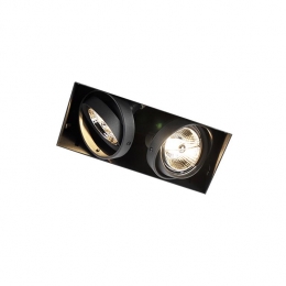 QAZQAInbouwspotzwartGU10AR70trimless2-lichts-Oneon