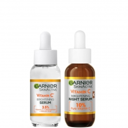 GarnierVitaminCDayandNightSerumSetforFaceAnti-DarkSpotsandBrightening30ml