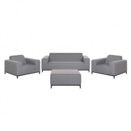 Beliani-ROVIGO-Loungesetvoor5-GrijsZwart-Polyester