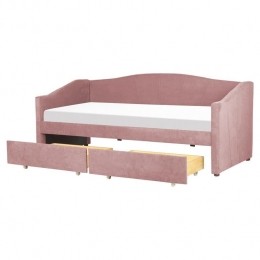 Beliani-VITTEL-Bedmetopberger-Roze-Polyester