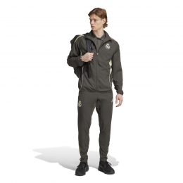 adidasRealMadridPresentatieTrainingspakFull-Zip2025-2026GrijsLichtgroen
