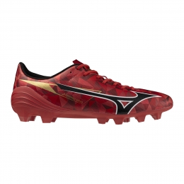 MizunoAlphaIISelectGrasVoetbalschoenenFGRoodZwartZilver