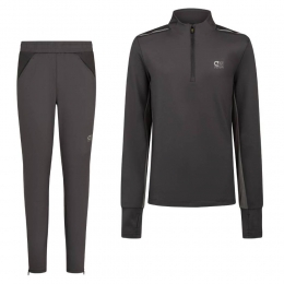 CruyffAmetrineTrainingspak14-ZipKidsDonkergrijs