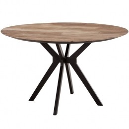 24DesignsMetropoleRondeEettafel-130XH78Cm-Teakhout