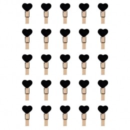 QUVIOWasknijpertjeshoutmethartje25stuks-Zwart
