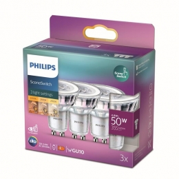 PhilipsLEDSpotSceneSwitch-50W-GU10-warmwitlicht-3stuks