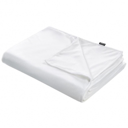 Beliani-RHEA-Verzwaringsdekenhoes-Wit-150x200cm-Polyester
