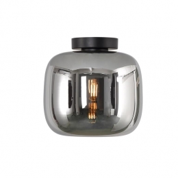 ArtdelightPlafondlampPrestonZwartSmokeGlas28cm-Copy