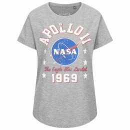NASA1969RetroLogoDamesT-shirtTMLTS025GRH