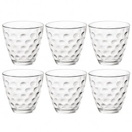 BormioliRoccoGlazenDots-Transparant-250ml-6stuks