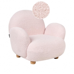 Beliani-HEM-Kinderfauteuil-Pastelroze-Boucl