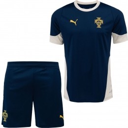 PUMAPortugalTrainingsset2025-2026DonkerblauwGebrokenWit