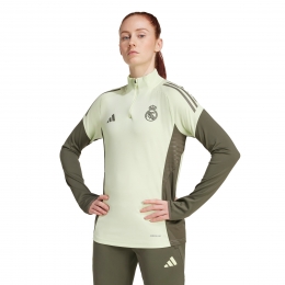adidasRealMadridTrainingstrui14-Zip2025-2026DamesLichtgroenGrijs