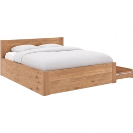 GoossensBedframeBibi-160x210-Eikensofttouchlakblank-Hout