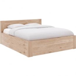 GoossensBedframeBibi-180x200-Eikengelaktroomwit-Hout