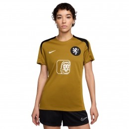 NikeNederlandStrikeTrainingsshirtOranjeLeeuwinnen2025-2027DamesBronsZwartWit