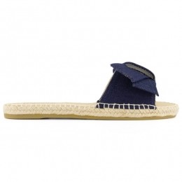 Espadrij-WomensPlageBowJeans-Sandalenmaat37beigeblauw