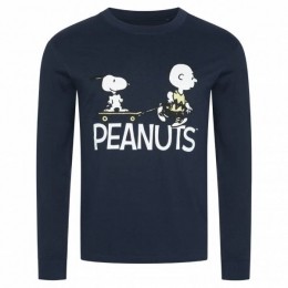 PEANUTSSNOOPYHerenShirtmetlangemouwenCDMLT114NVY