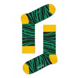 HappySocksZebraSokkenGroenGeel