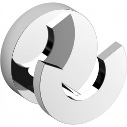 KledinghaakClouFlatDubbeleRondChroom