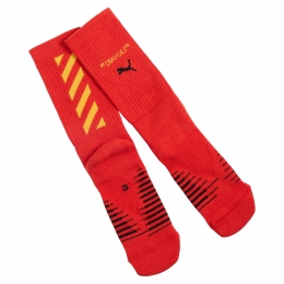 PUMAACMilanXOff-WhiteCrewVoetbalsokkenRoodGeel