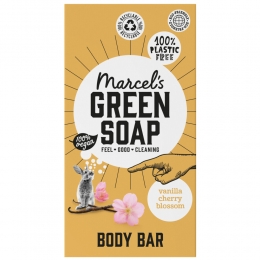 6xMarcelsGreenSoapShowerbarVanillaCherryBlossom150gr