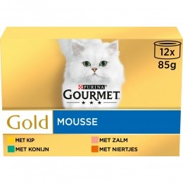 4xGourmetGoldMultipackFijneMousseBlauw12x85gr