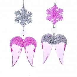 Rozezilverenvleugelmetsneeuwvlok2A15cmornamentKurtSAdler-Kurtsadler