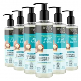 6xOrganicShopShampooArganAmla280ml