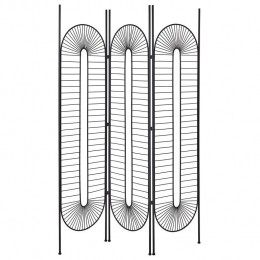 Beliani-NOALE-Kamerscherm-Zwart-Metaal