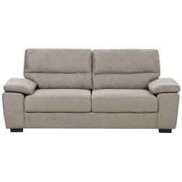 Beliani-VOGAR-Driezitsbank-Lichtbruin-Polyester