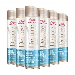 6xWellaDeluxeVolumeProtectionHaarspray250ml