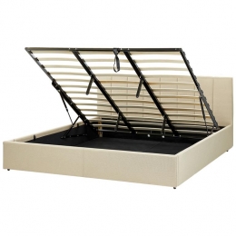 Beliani-DREUX-Bedmetopbergruimte-Beige-180x200cm-Polyester