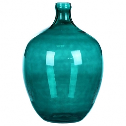 Beliani-ROTI-Decoratievevaas-Turquoise-39cm-Glas