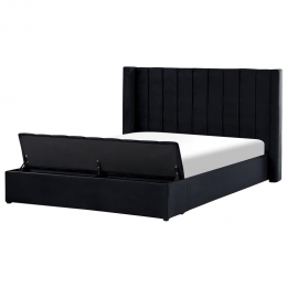 Beliani-NOYERS-Bedmetopbergruimte-Zwart-180x200cm-Fluweel