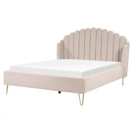Beliani-AMBILLOU-Bed-Lichtbeige-160x200cm-Polyester