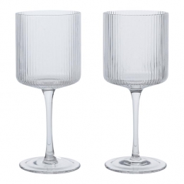 fermLIVINGRippleWitteWijnglazenSetvan2-Clear